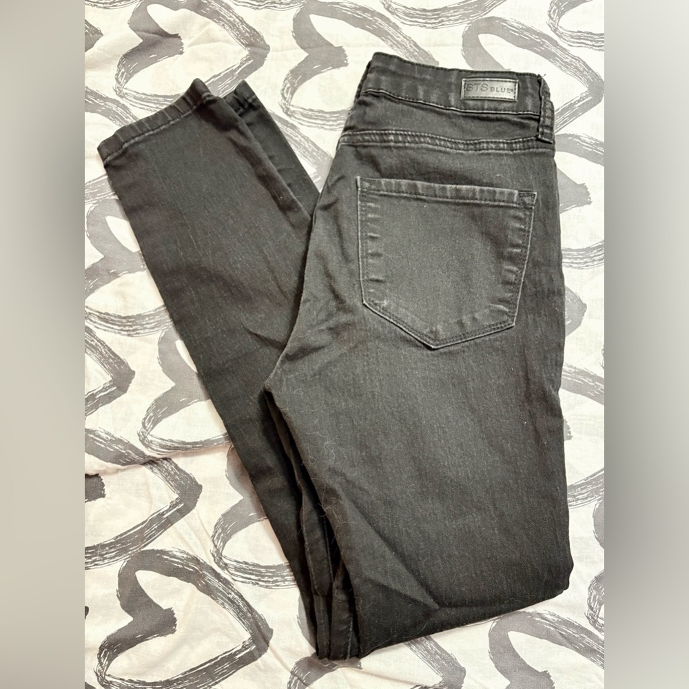STS Blue Harper High Rise Black Stretch Denim Jeans